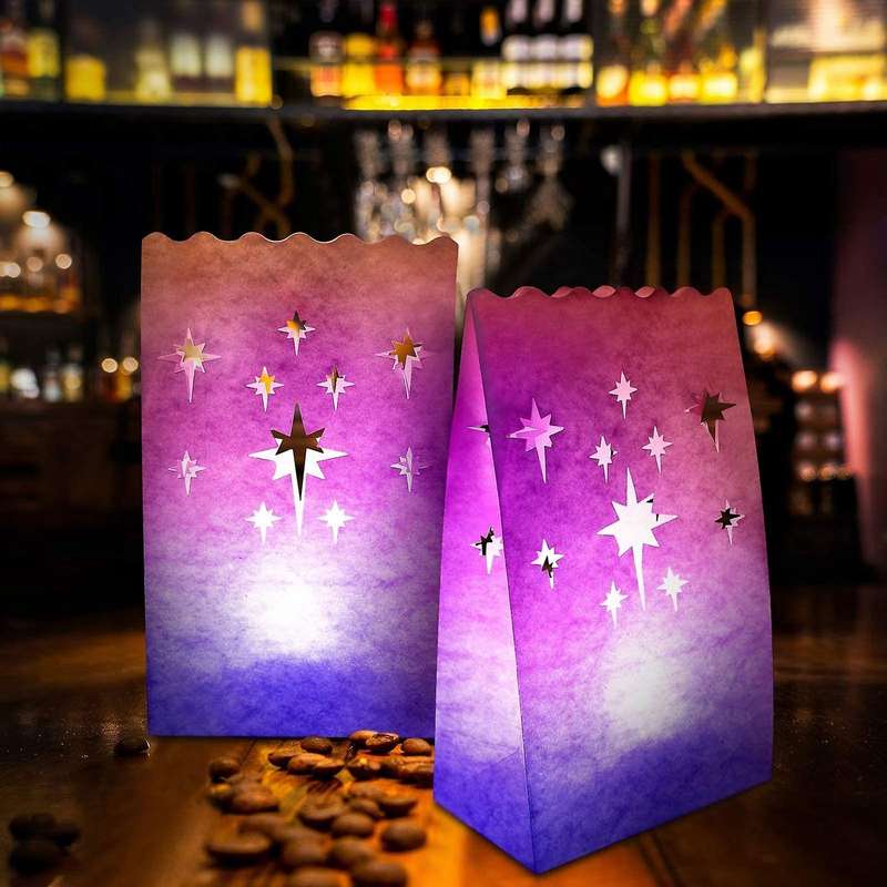 70pcs White Luminary Bags Paper Lantern Bags for Wedding Holiday