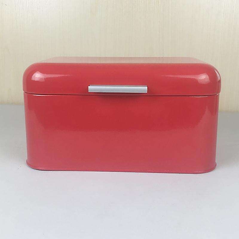 Solid Color Retro Bread Bin Box Kitchen Storage Container Black