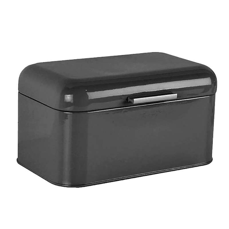 Solid Color Retro Bread Bin Box Kitchen Storage Container Black