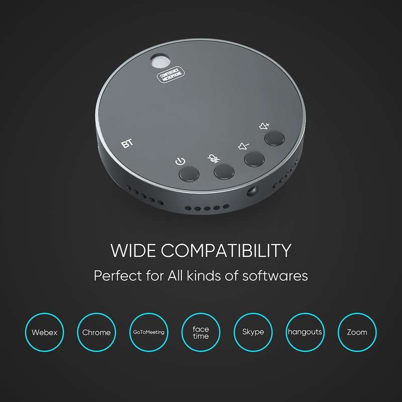 Bluetooth5.0 Desktop Usb Microphone,mute/volume Function with Speaker