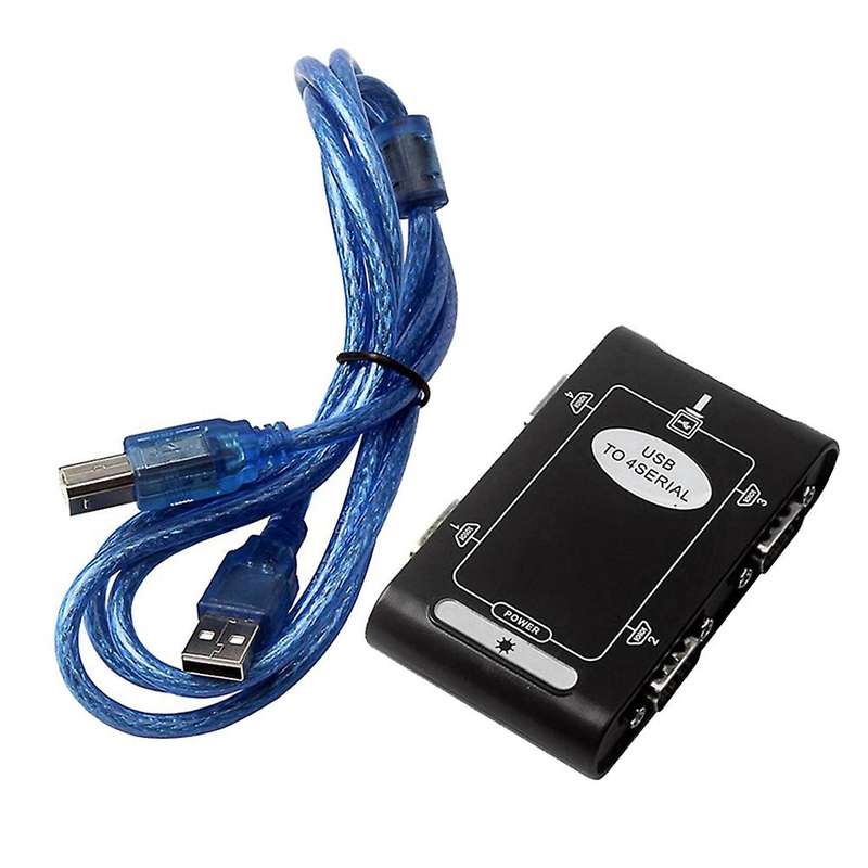4 Port Rs232 to Usb 2.0 Adapter Usb Serial Db9 Com Controller Card