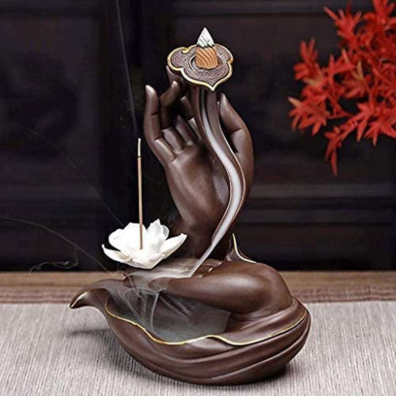 Ceramic Backflow Incense Burner Handicraft Ornaments Chinese Style