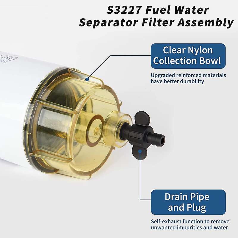Fuel Filter Water Separator with Clear Bowl Assembly Replacement