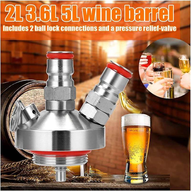 Mini Beers Keg Ball Lock Wines Tap Dispenser for 3.6l/5l/10l