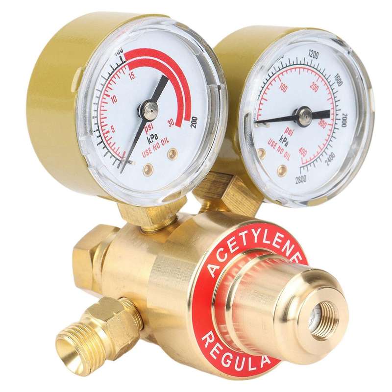 Acetylene Meter Air Intake Cga200 All-copper Pressure Gauge