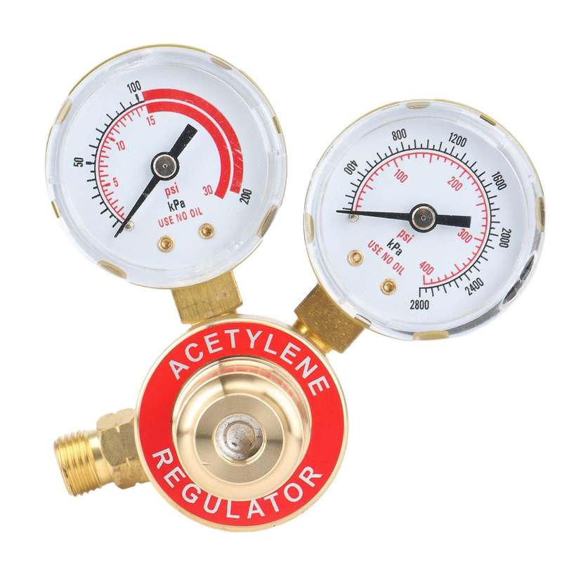 Acetylene Meter Air Intake Cga200 All-copper Pressure Gauge