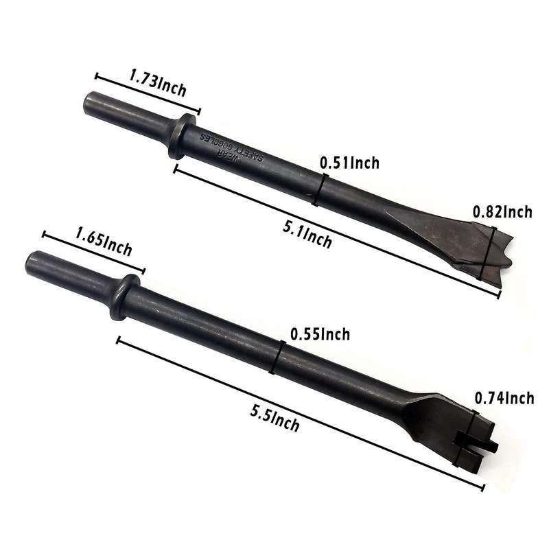 Pneumatic Chisel Air Hammer Sander Bit Set 9 Piece Set