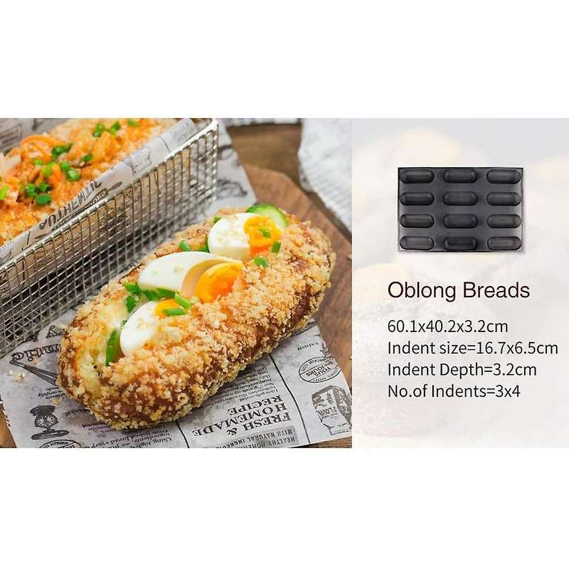 Pan Silicone Bread Baking Mold 12 Loaf for Making Bread