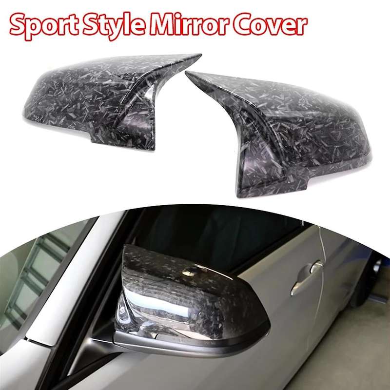 Car Forged Carbon Pattern Side Wing Mirror Cover For-bmw F20 F21 F22