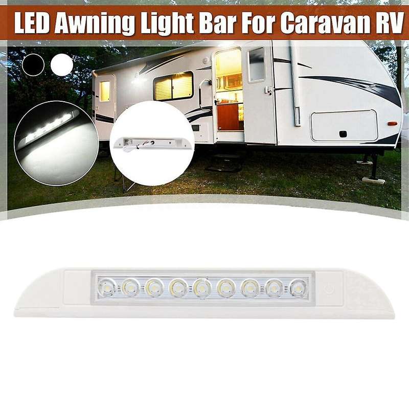 2x 9 Led Awning Light 12v 24v Waterproof 256mm Strip Lamp White