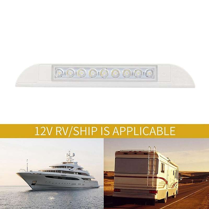 2x 9 Led Awning Light 12v 24v Waterproof 256mm Strip Lamp White