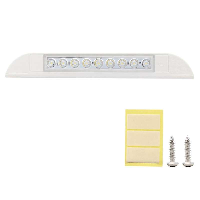 2x 9 Led Awning Light 12v 24v Waterproof 256mm Strip Lamp White
