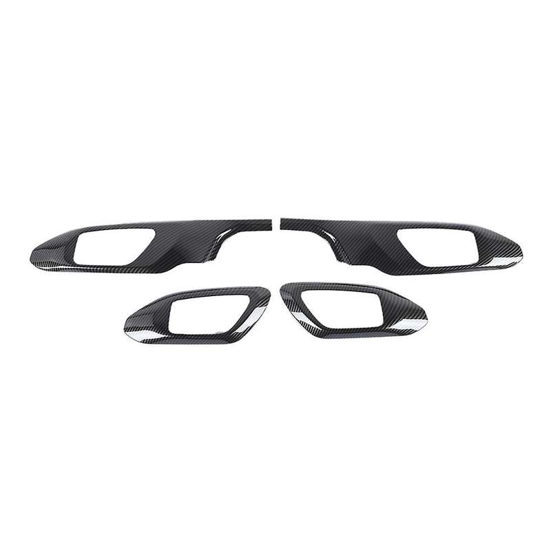For Jeep Compass 2021 2022 Car Inner Door Handle Panel, Carbon Fiber