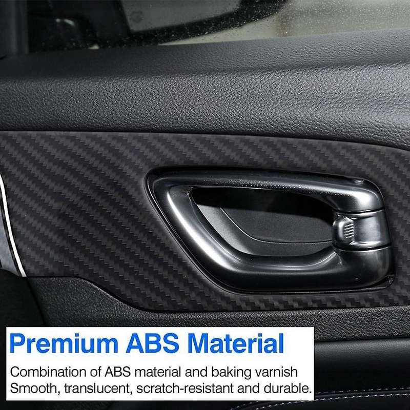 For Jeep Compass 2021 2022 Car Inner Door Handle Panel, Carbon Fiber