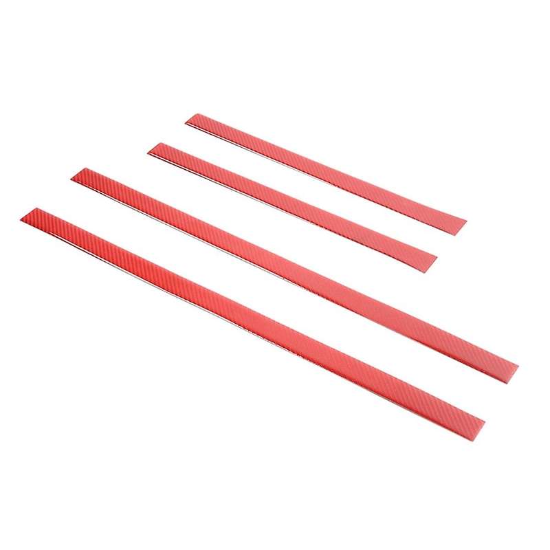 Car Door Sill Strip for Dodge Ram 18-22 Accessories,red Carbon Fiber