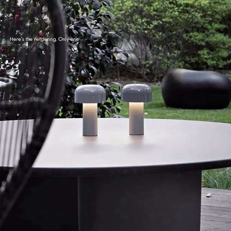Mushroom Table Lamp Portable Usb Charging Touch Table Lamp,black