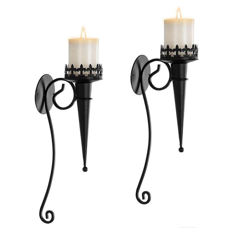 2pcs Wall Candle Holders Hanging Wall Candle Sconce Stand