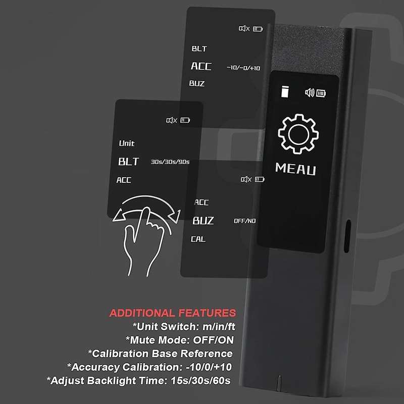 Ls5 Mini Laser Distance Measure 131ft Hd Angle Finder Tool Devices