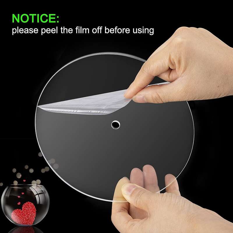 Acrylic Round Cake Discs Set- 2 Circles Each Size (158 Mil Thick)