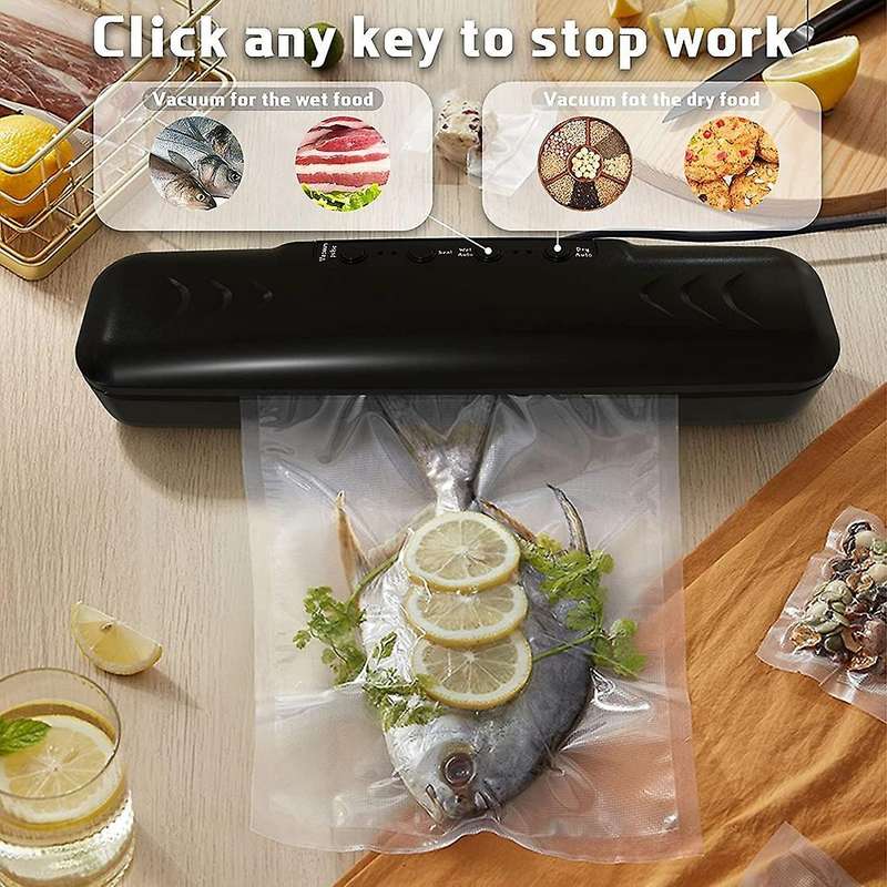 Vacuum Sealer Machine Compact Design Food Preservation Bags Eu Plug A