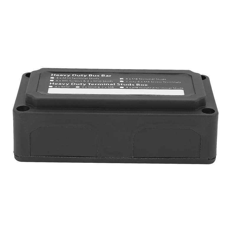 4 Terminal Studs Busbar Power Distribution Block for Car Boat (black)