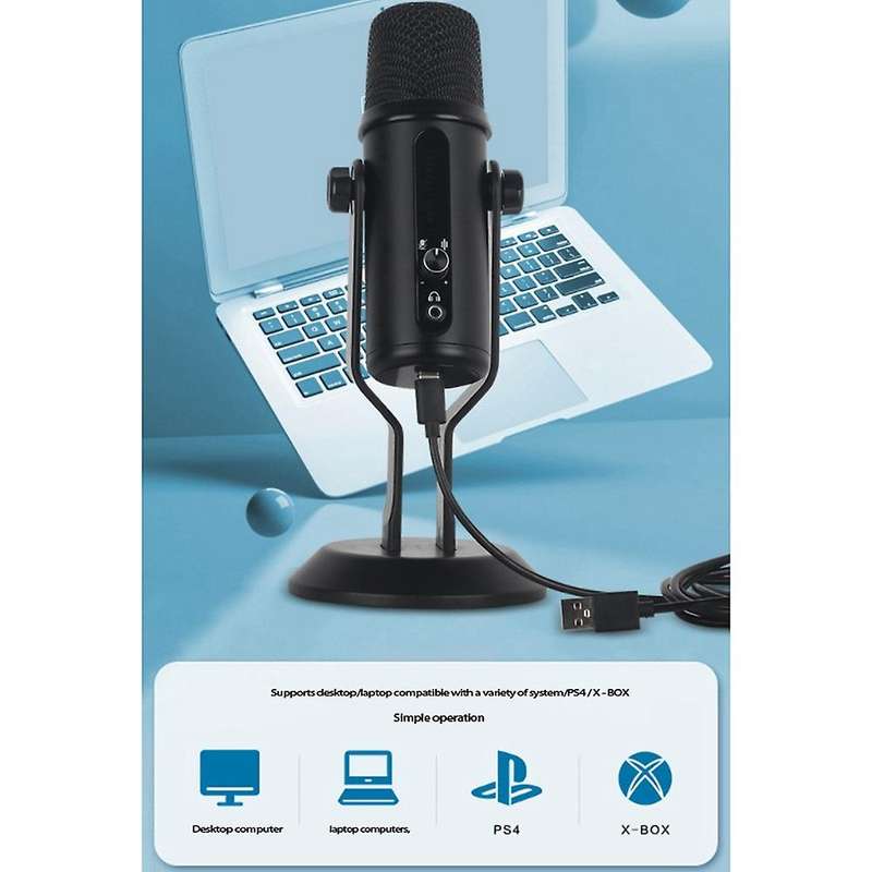 Led Voice Control Breathing Light Usb Microphone Live Recording