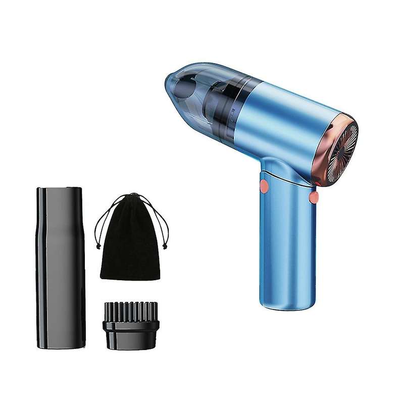 8000pa Car Vacuum Cleaner 120w Wireless Handheld Mini Portable Blue