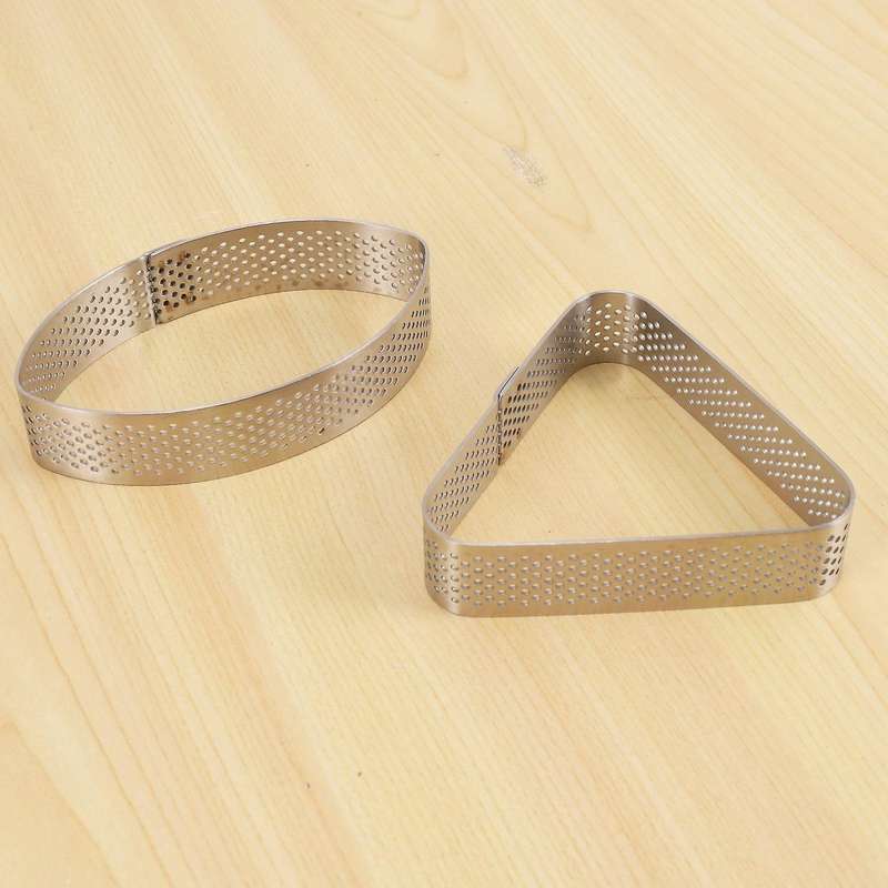 10 Pcs Boat Shape & Triple-cornered Stainless Steel Tart Ring Mould