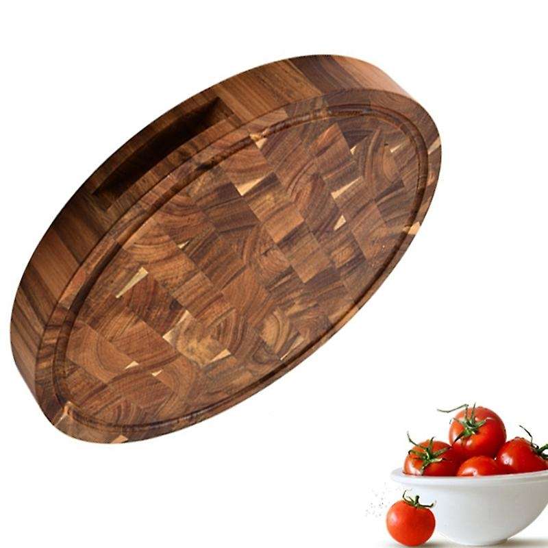 Acacia Wood End Grain Cutting Boards Block Round Wood Chopping Boards