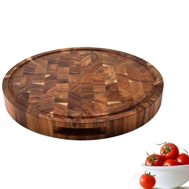 Acacia Wood End Grain Cutting Boards Block Round Wood Chopping Boards