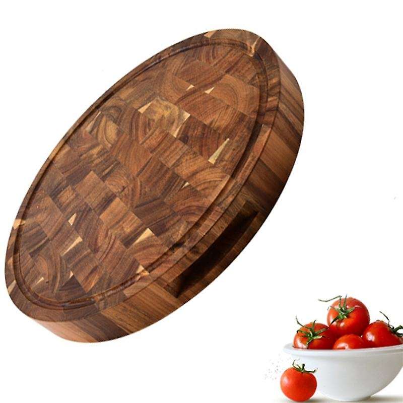Acacia Wood End Grain Cutting Boards Block Round Wood Chopping Boards