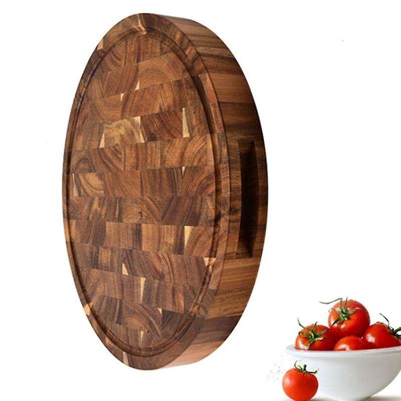 Acacia Wood End Grain Cutting Boards Block Round Wood Chopping Boards