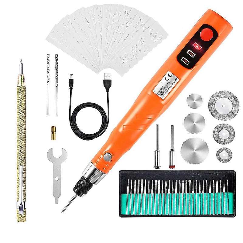 Cordless Usb Rechargable Engraving Tool Kit, for Jewelry Glass Metal