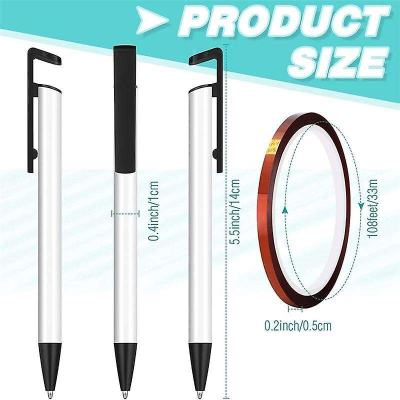 12pc Sublimation Pens Blank with Shrink Wrap