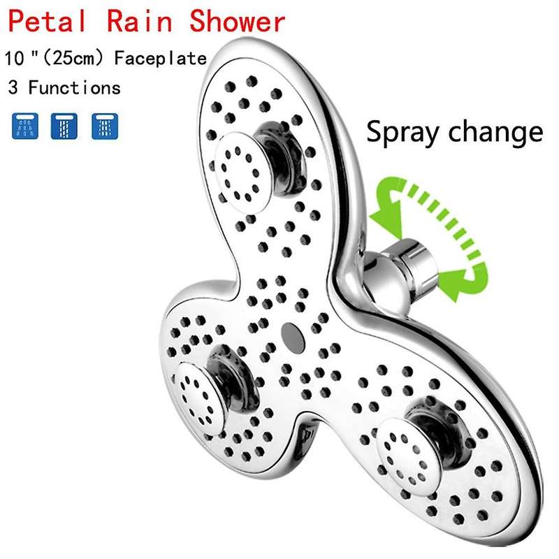 Shower Head Bathroom Rainfall Faucet Fan Style Overhead Sauna