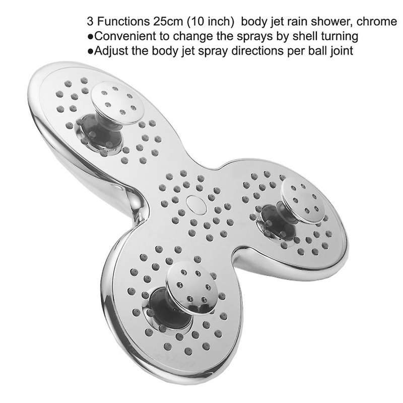 Shower Head Bathroom Rainfall Faucet Fan Style Overhead Sauna