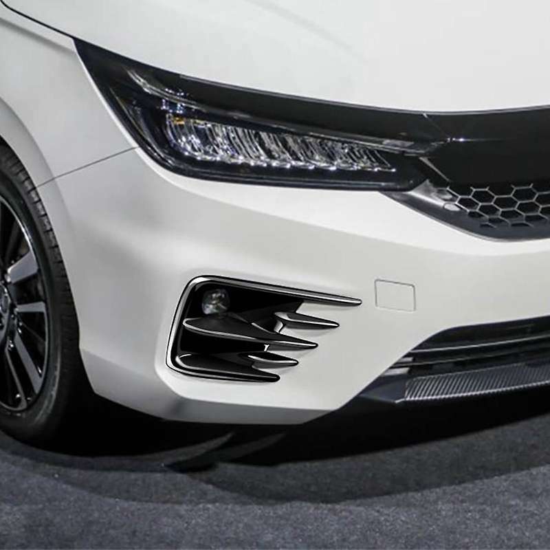 Gloss Black Car Bumper Fog Light Grille Cover Trim for Honda City