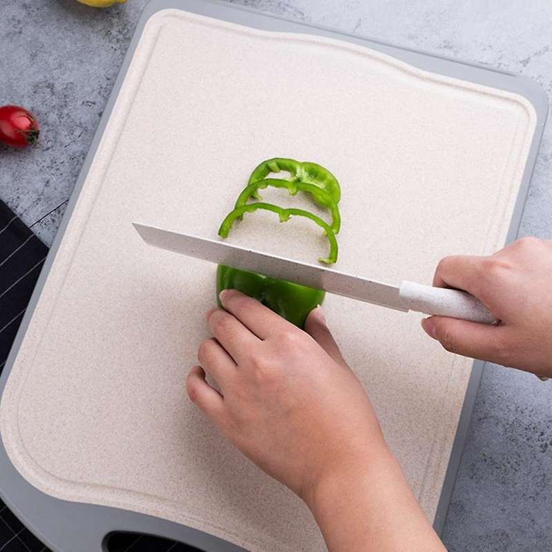 Double Sided Kitchen Chopping Boards with Groove, Non Porous