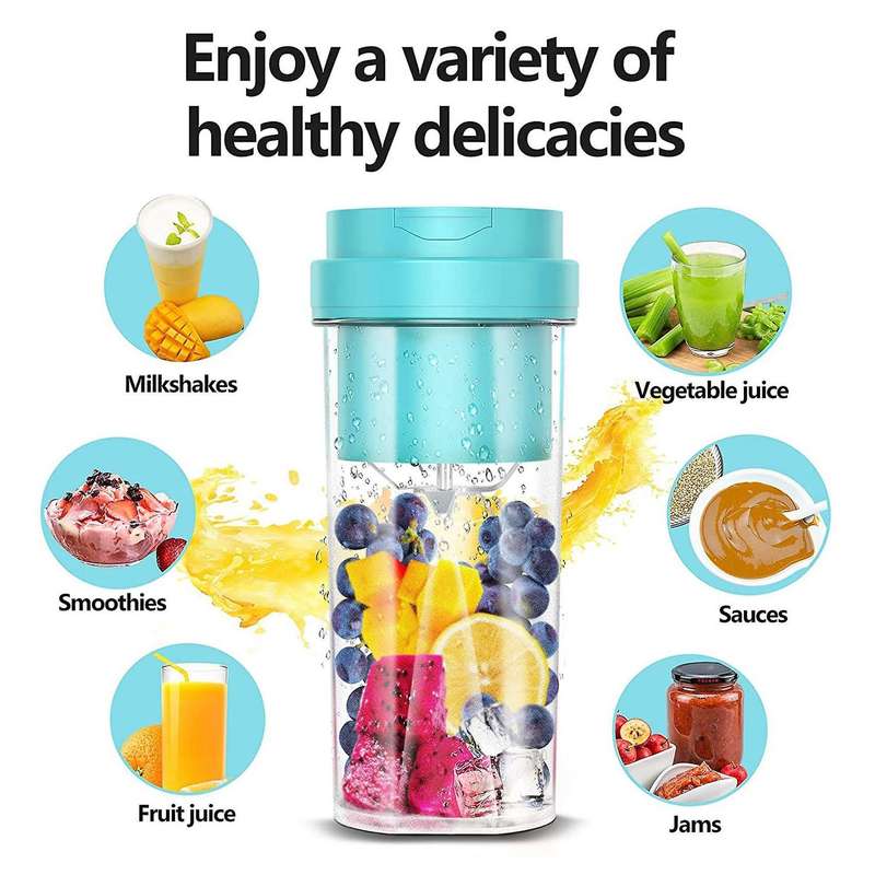 Portable Blender for Shakes and Smoothies,usb Rechargeable, Blue