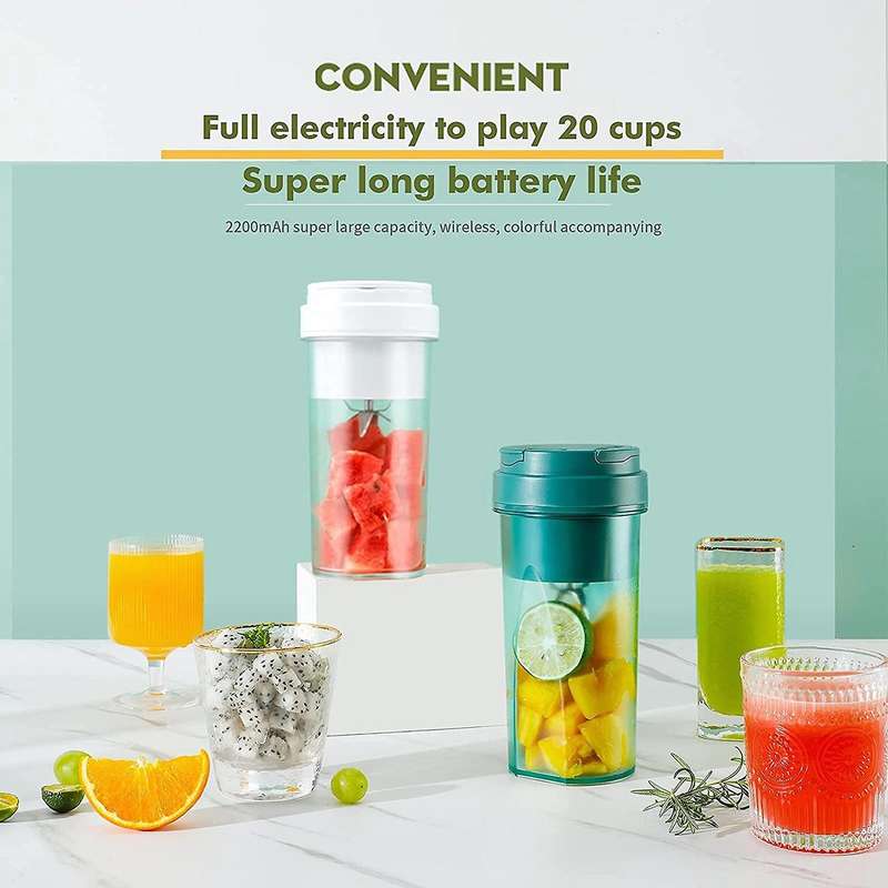 Portable Blender for Shakes and Smoothies,usb Rechargeable, White