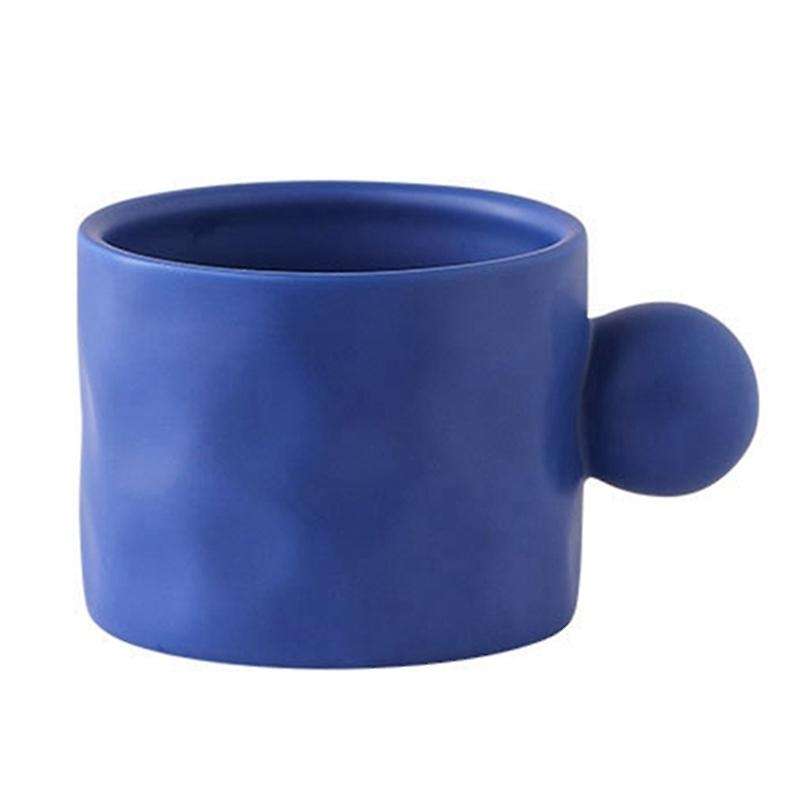 Breakfast Cup Hand-splashed Ink Mug Ceramic Cup and Saucer Gifts B