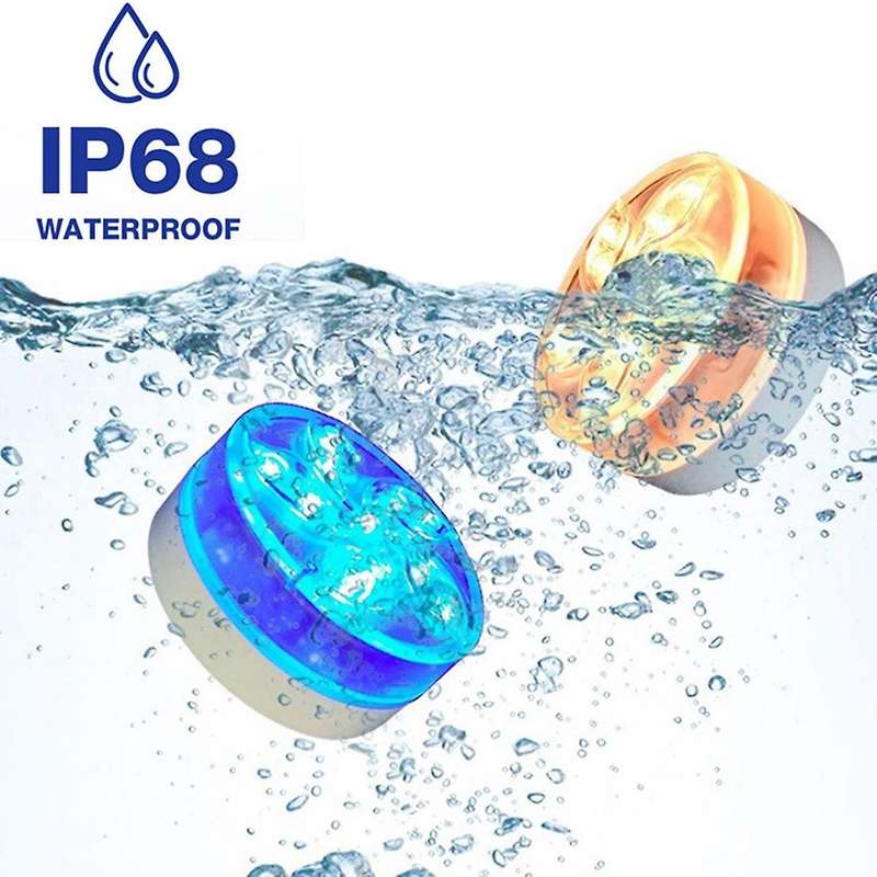 4pack Submersible Pool Led Lights, with Rf Remote,light for Aquarium