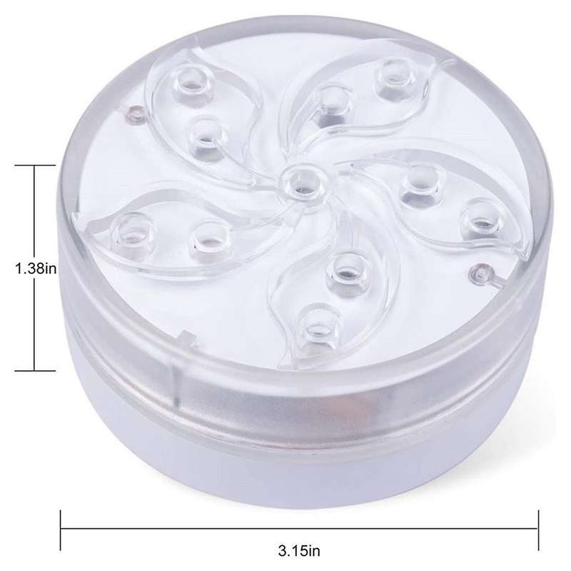 4pack Submersible Pool Led Lights, with Rf Remote,light for Aquarium