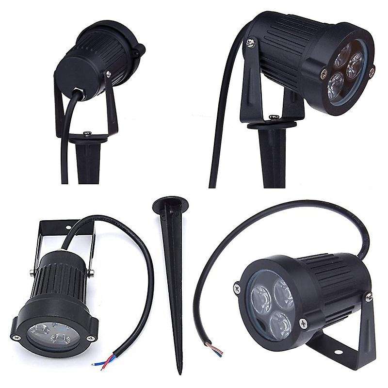 4pcs Garden Lights 3w 220v Spotlight with Spike Ip65 Waterproof Lamp