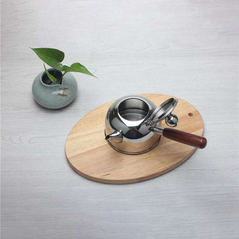 500ml Single Handle Water Kettle Induction 304 Stainless Steel Silver