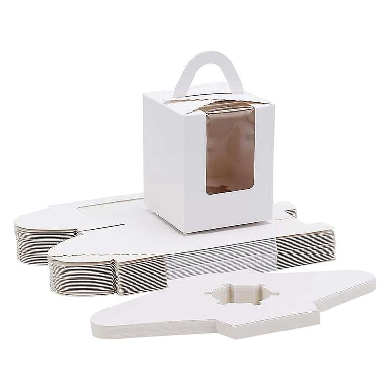 50pcs Individual Cupcake Containers,cupcake Boxes,white