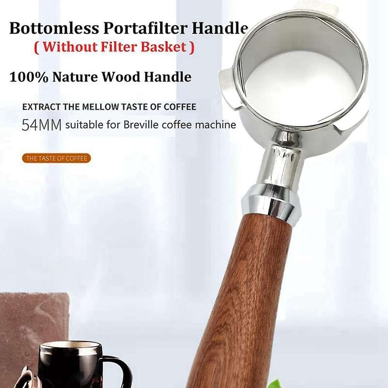 54mm 3-ear Bottomless Portafilter, Compatible for Breville Barista
