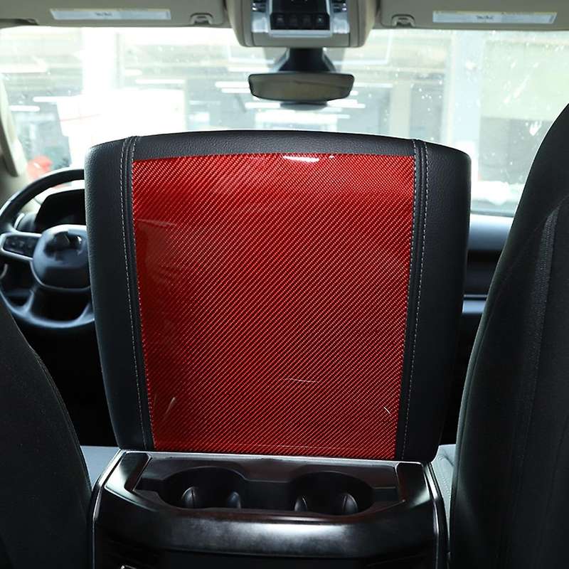 Armrest Box Upper Panel Trim Stickers for Dodge Ram 2018-2022 ,b