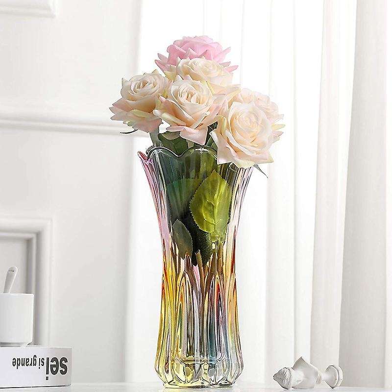 Glass Colorful Vase Decor for Home Table Living Room, Party,handmade