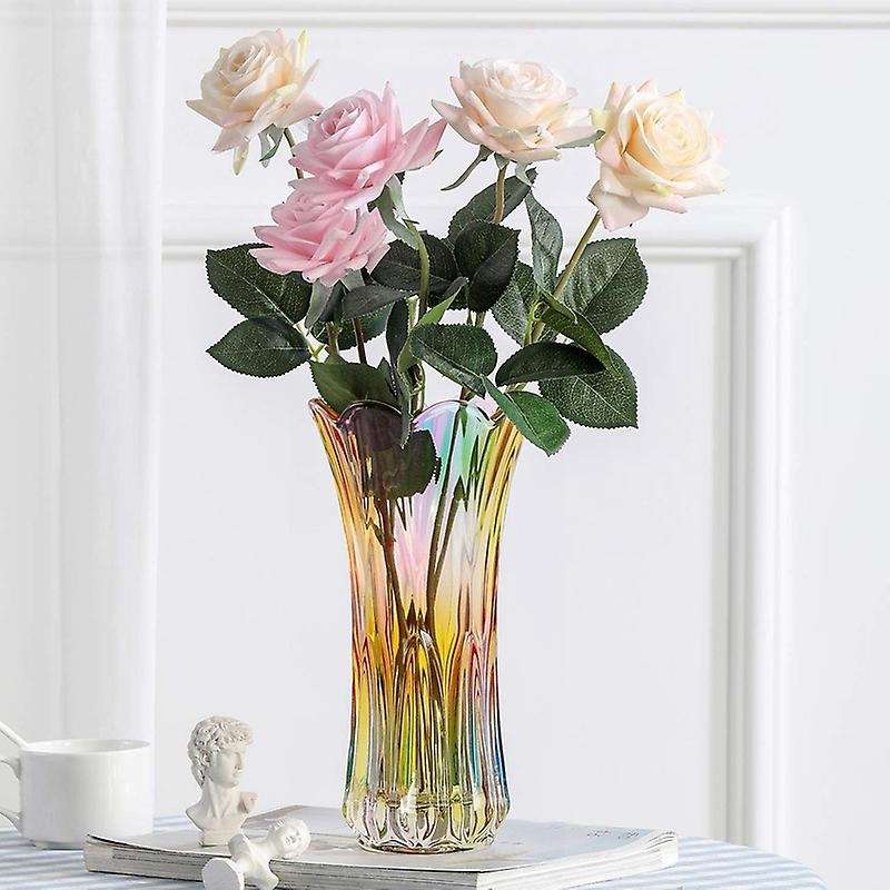 Glass Colorful Vase Decor for Home Table Living Room, Party,handmade